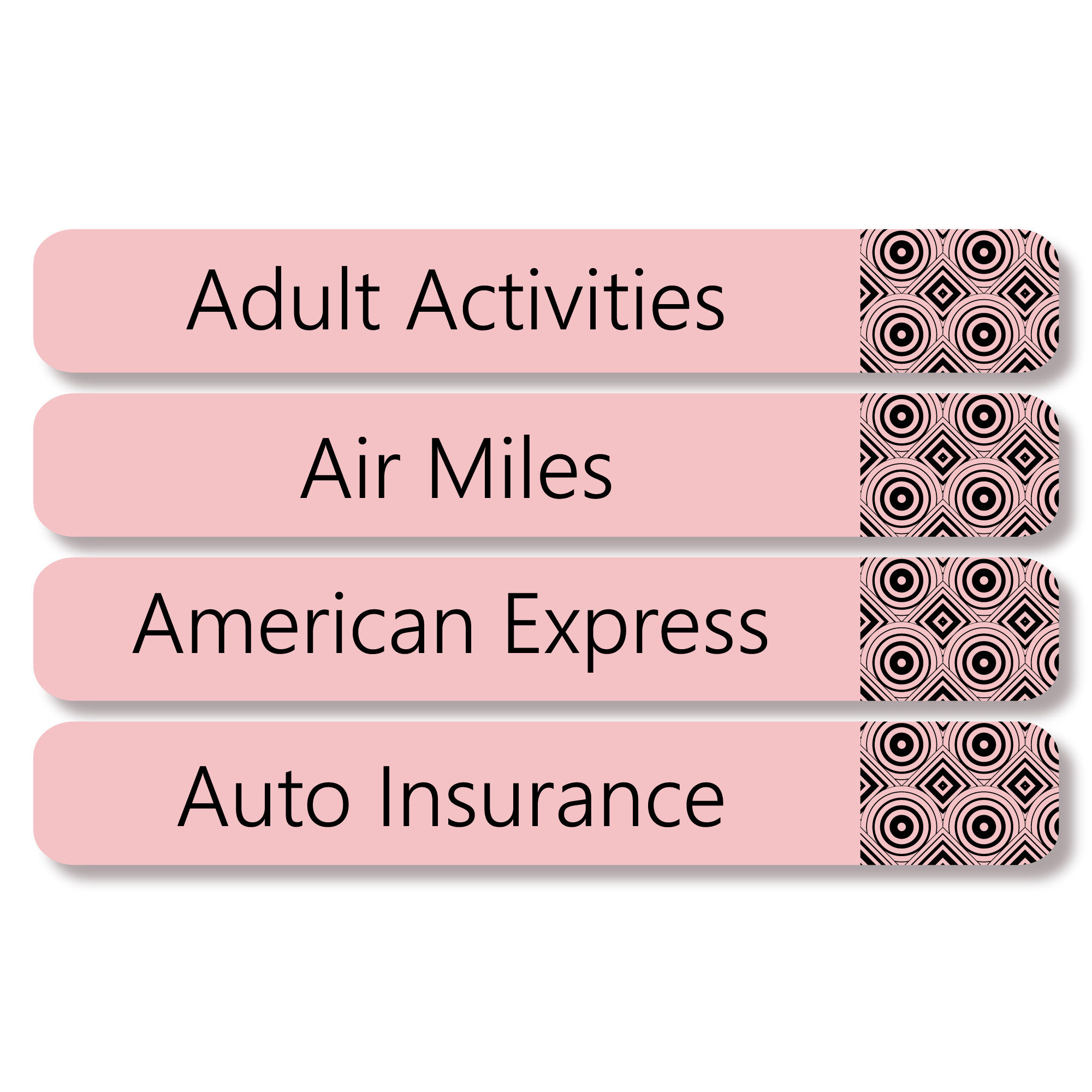 Home Office Labels - Pink Retro