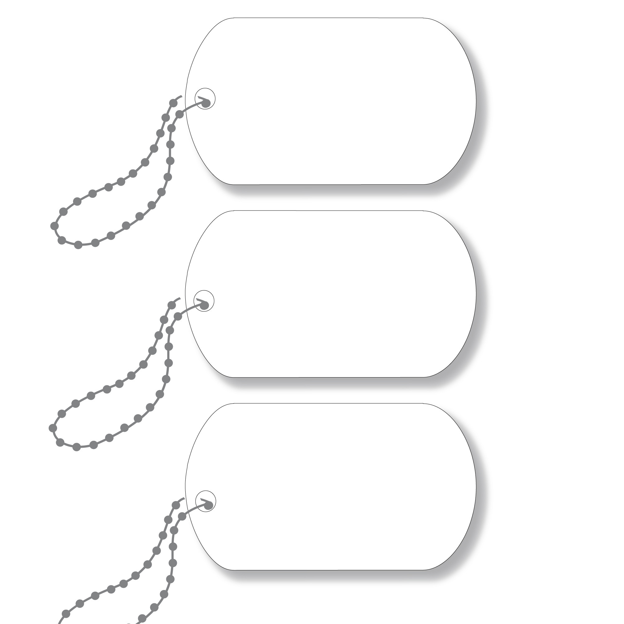 Mini-Metal Tags - Classic White