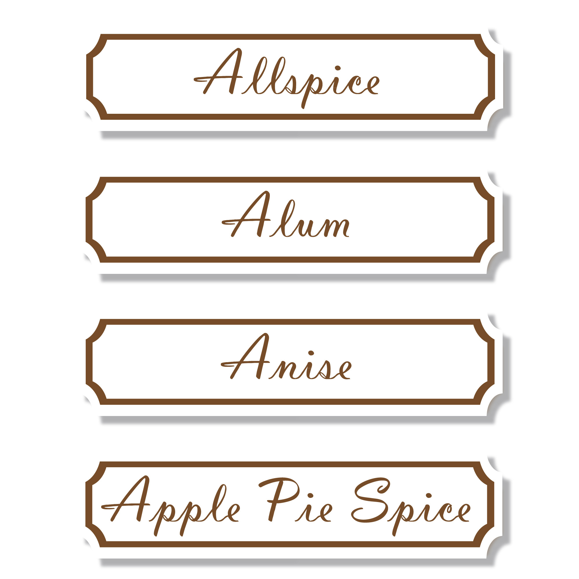 Spice it Up! Labels - Brown