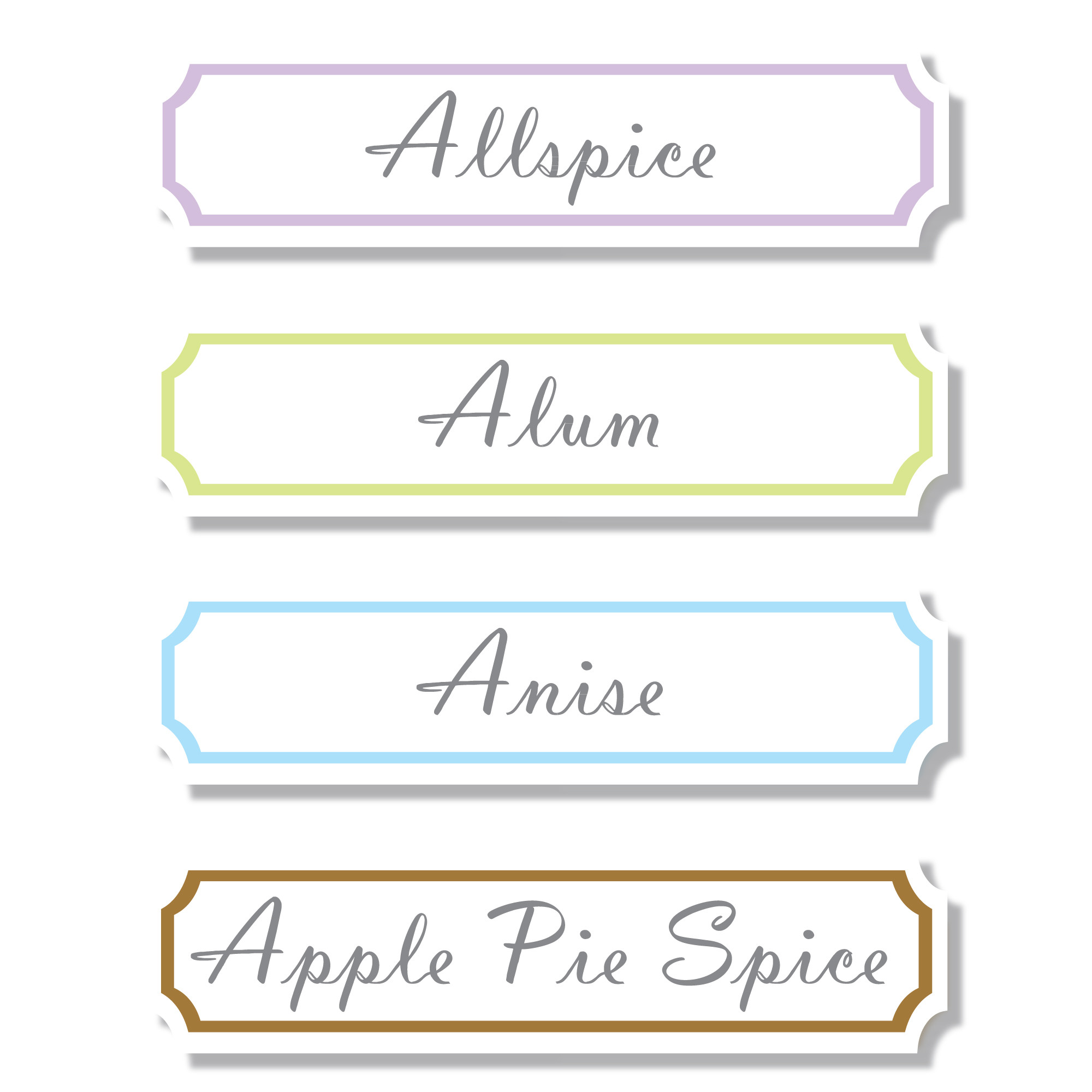 Spice it Up! Labels - Pastel