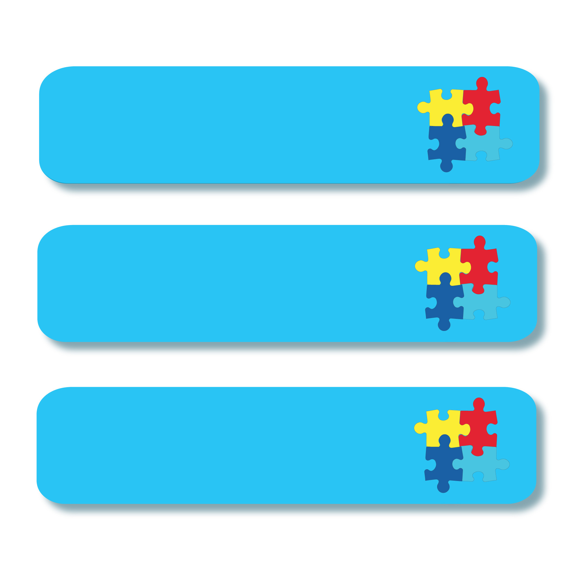 Sticker Labels - Autism - Light it Up Blue