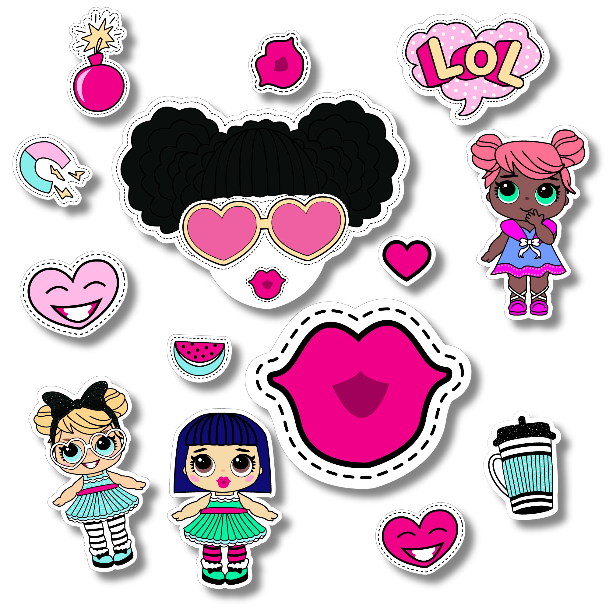 Express Yourself Labels - Doll Party