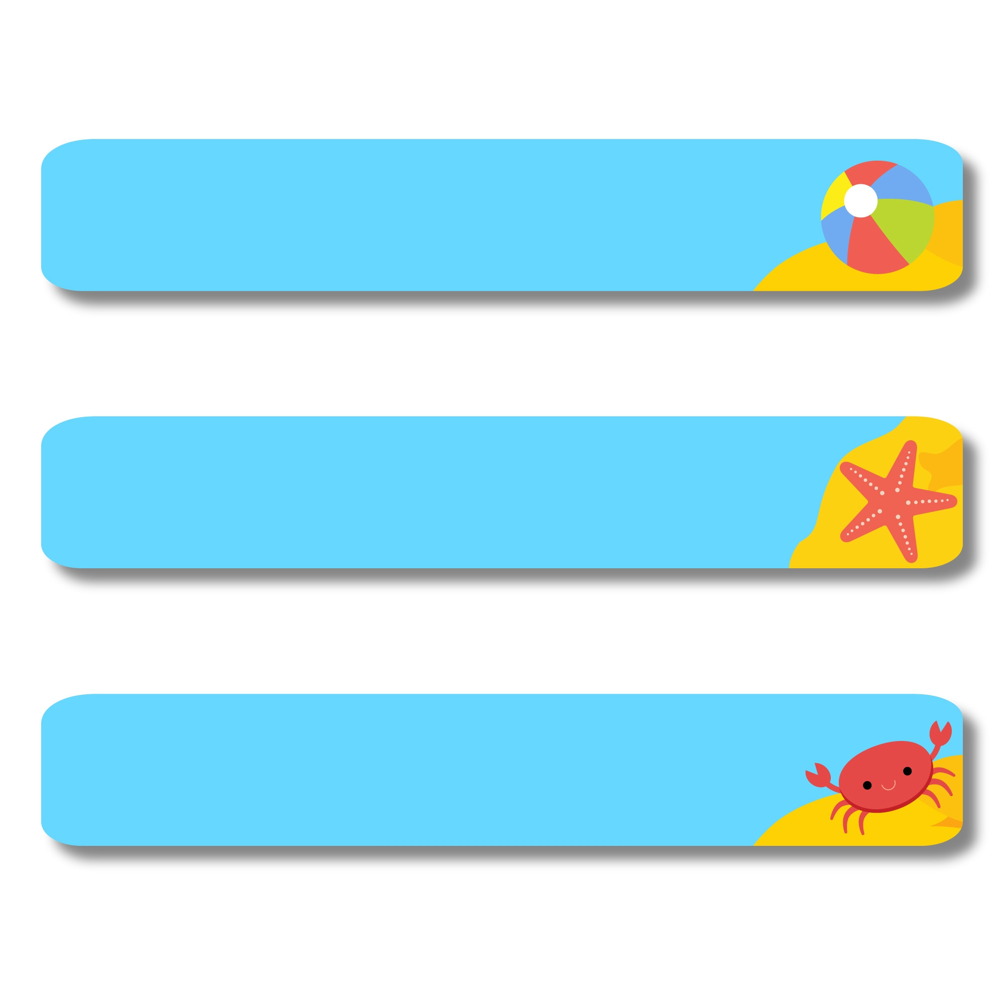 Iron-On Labels - Fun on the Beach
