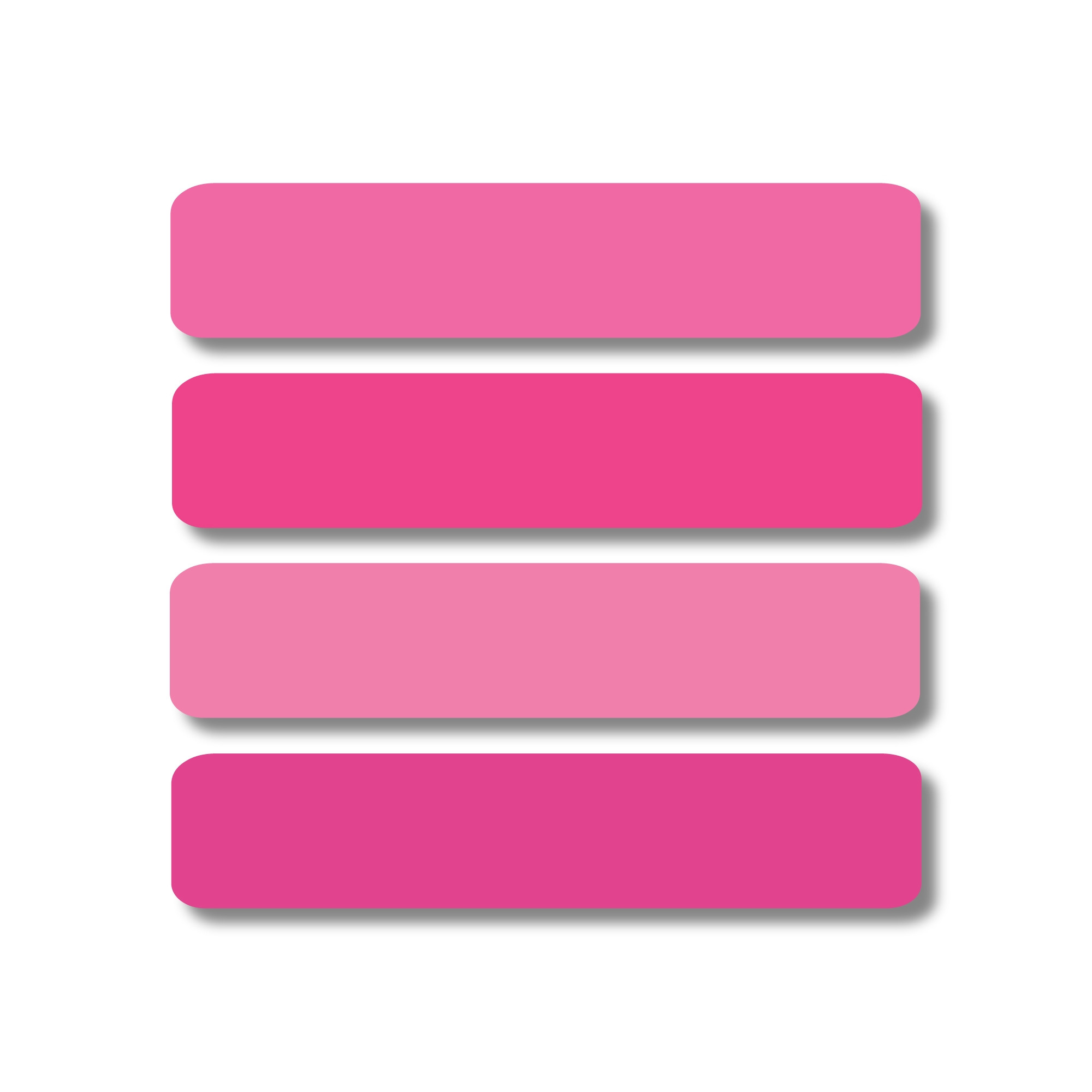 Medium Rectangle Labels - Barbie Pink