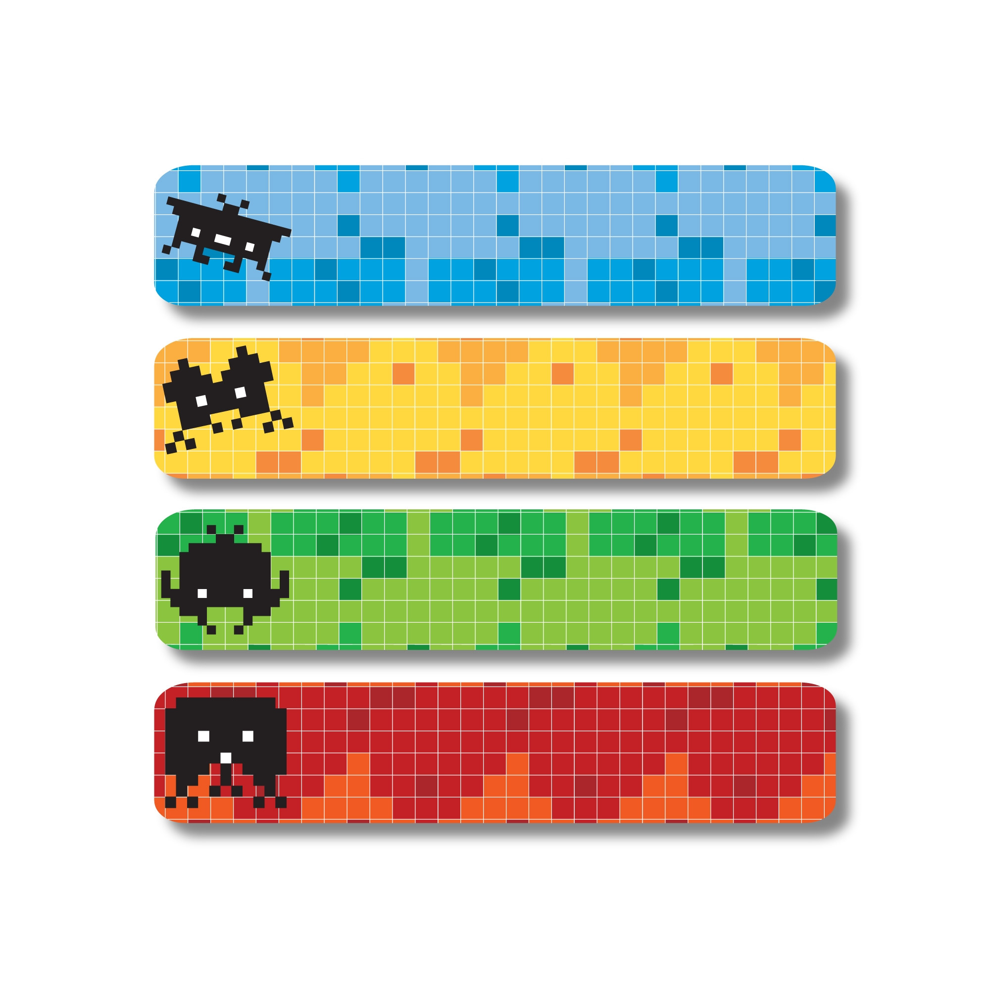 Medium Rectangle Labels - Pixel World