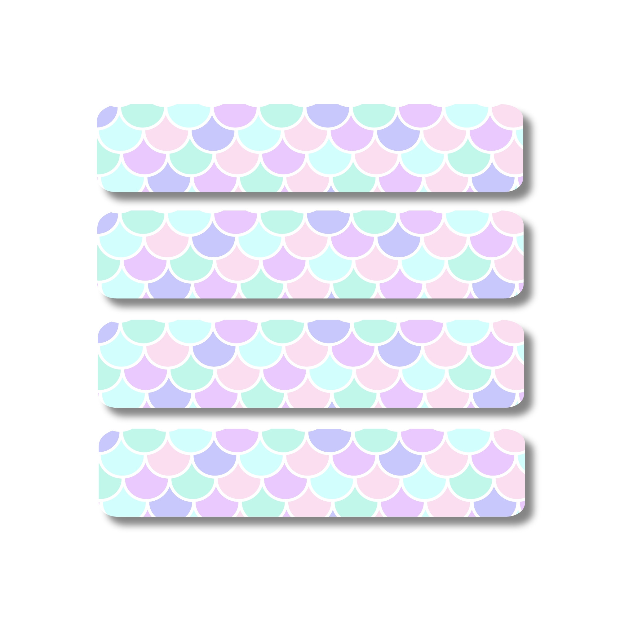 Medium Rectangle Labels - Sea Flower