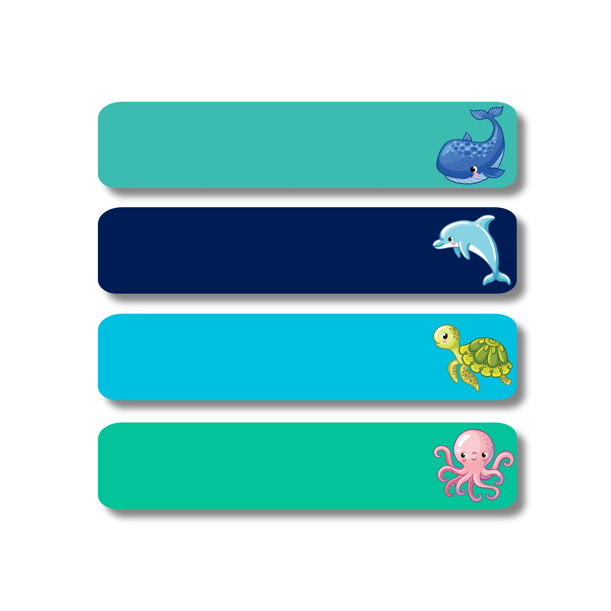 Medium Rectangle Labels - Under the Sea