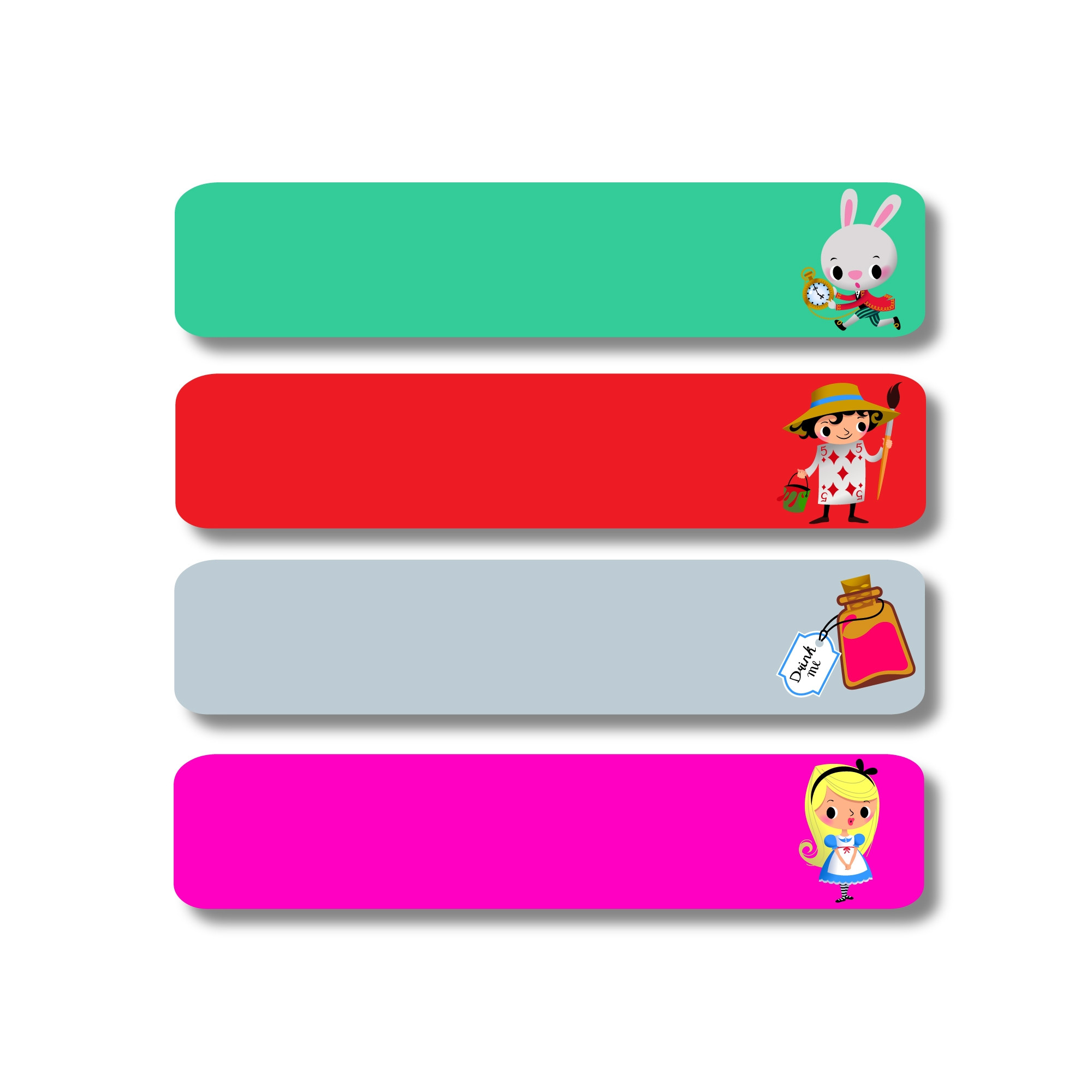 Medium Rectangle Labels - Wonderland