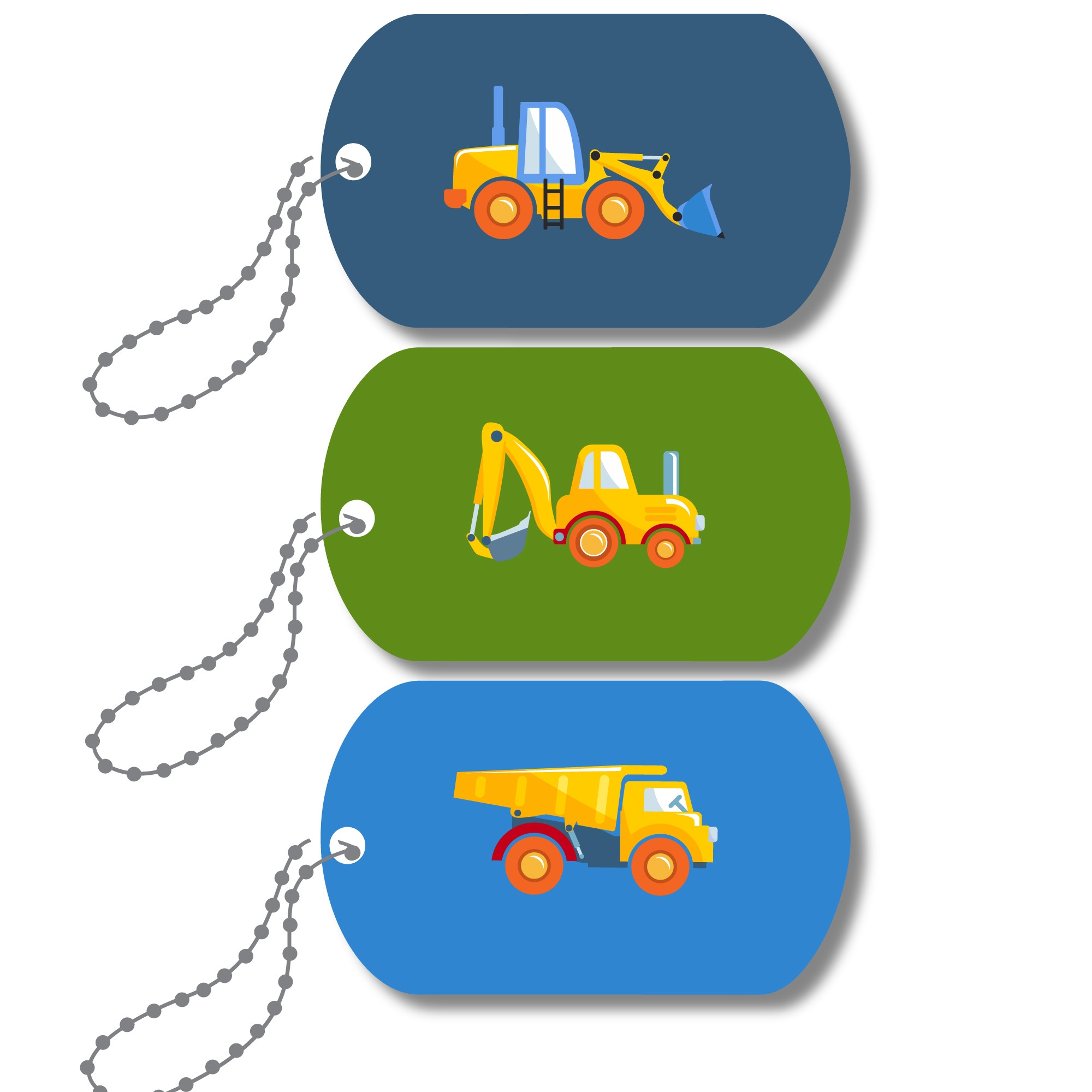 Mini-Metal Tags - Construction Play