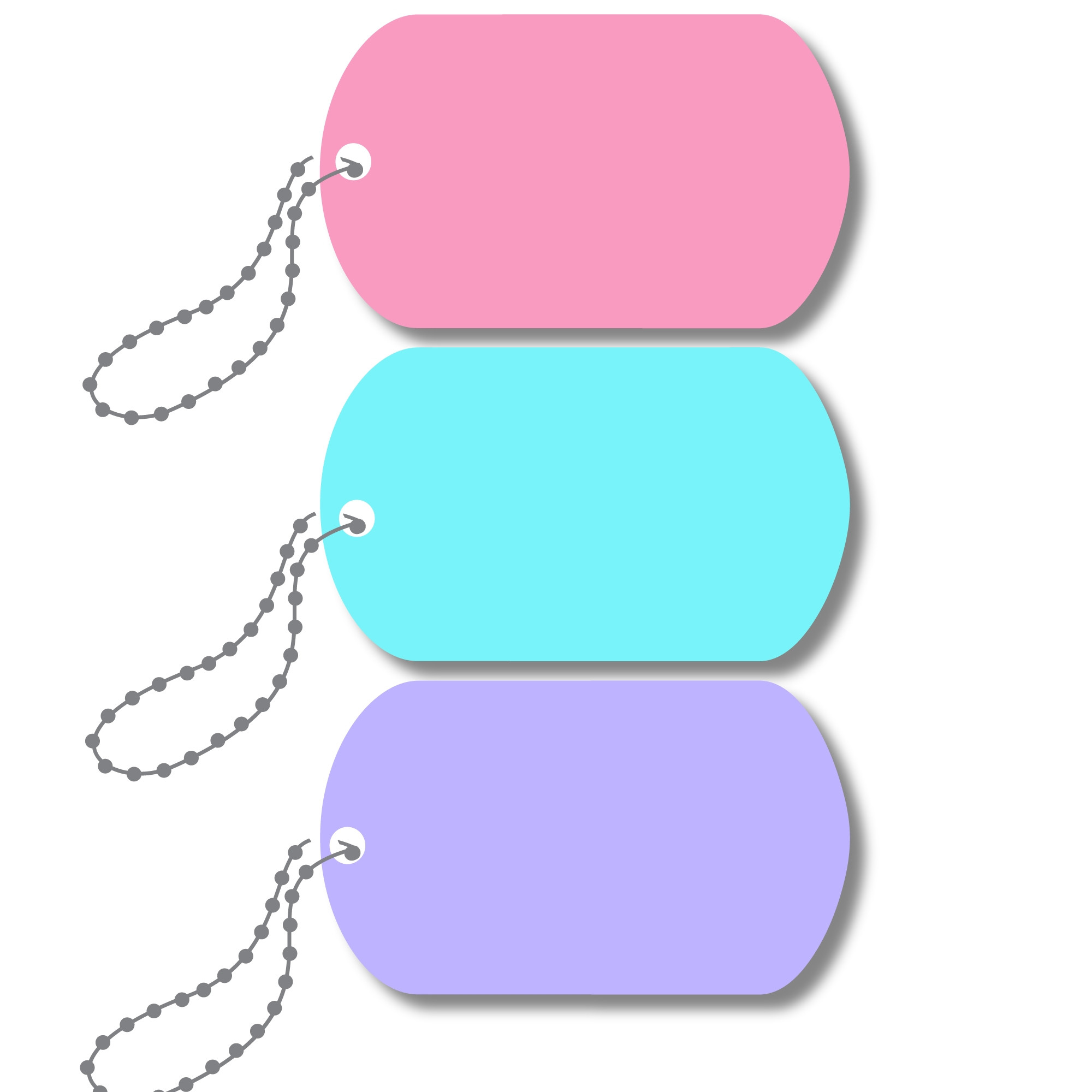 Mini-Metal Tags - Cotton Candy