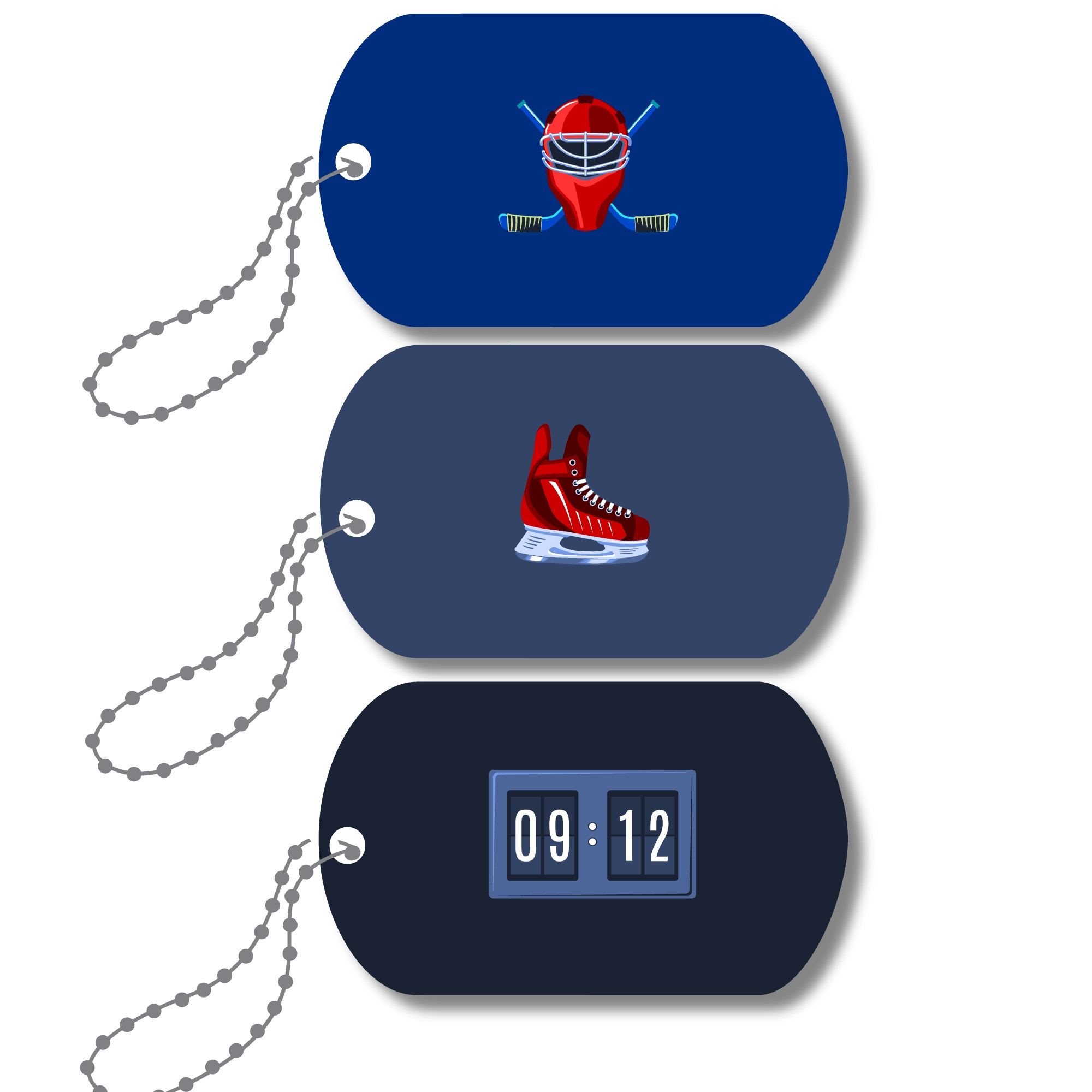 Mini-Metal Tags - Hockey All Star