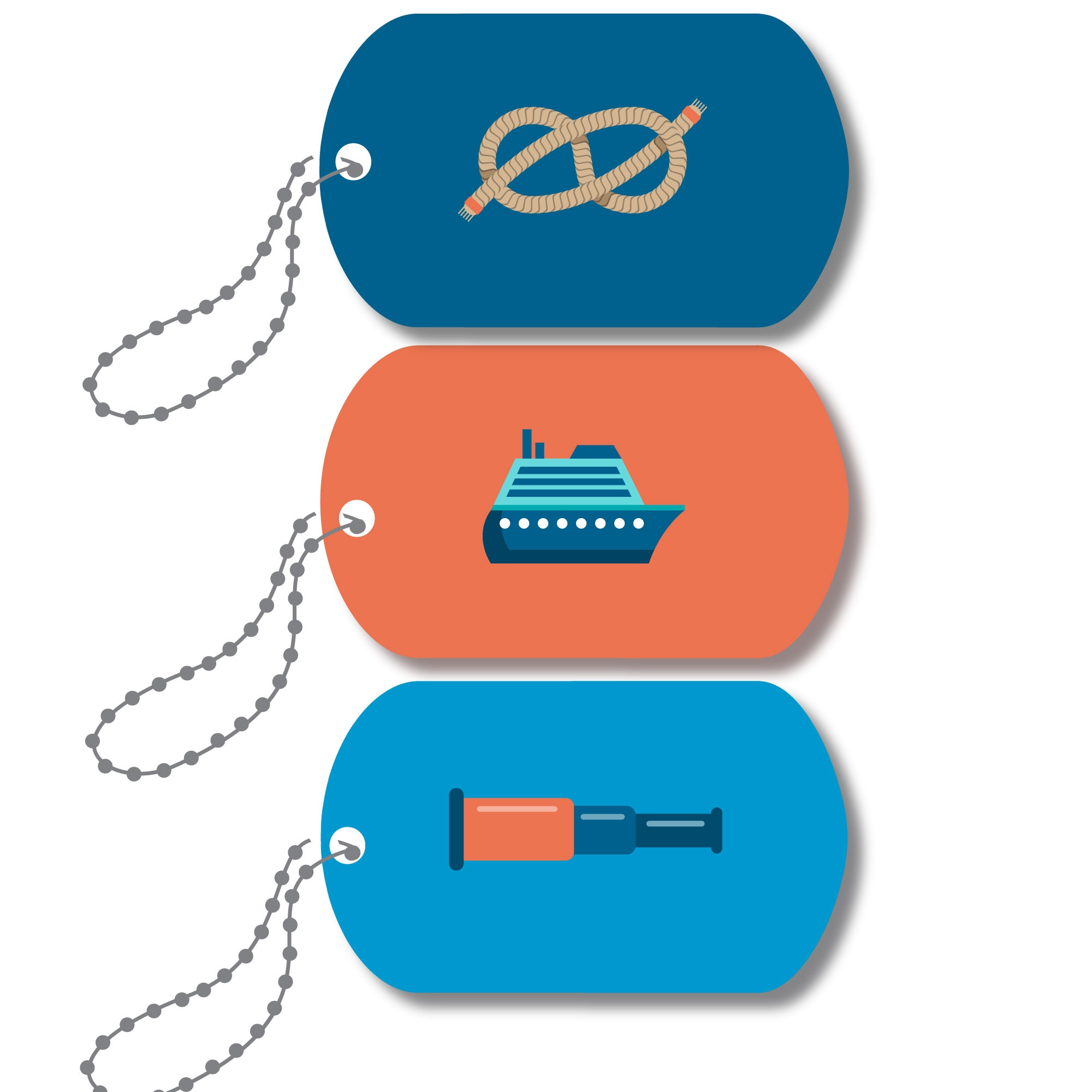 Mini-Metal Tags - Nautical