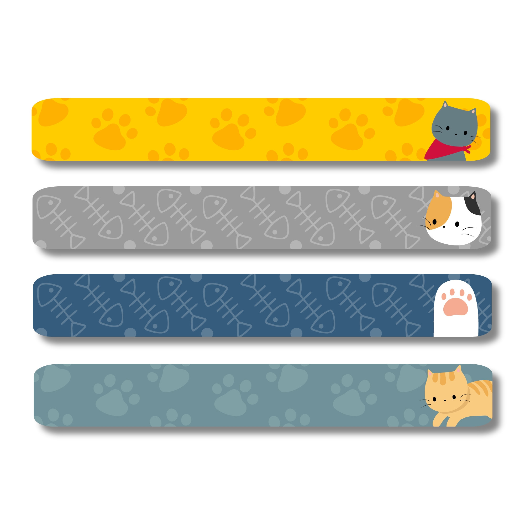 Slimline Labels - Cat Antics