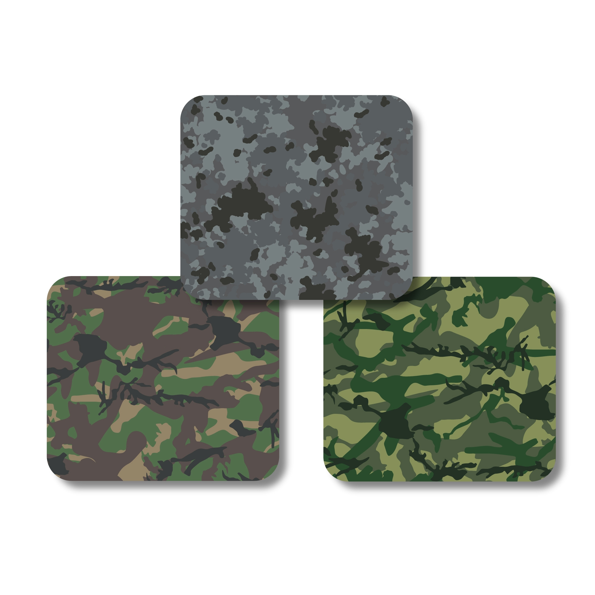 Square Labels - Camo