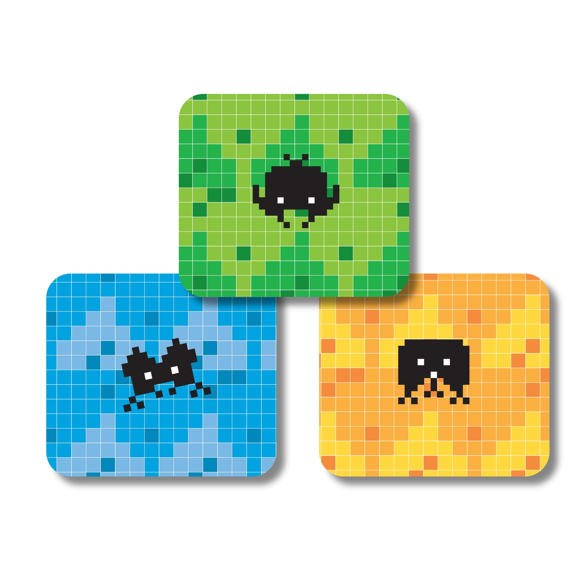 Square Labels - Pixel World