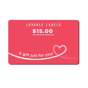 Lovable Labels Gift  Card - $15