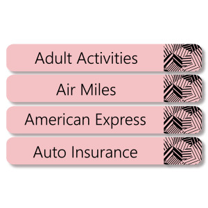Home Office Labels - Pink Modern