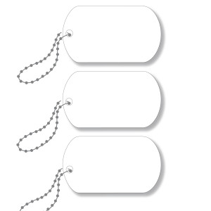 Mini-Metal Tags - Classic White