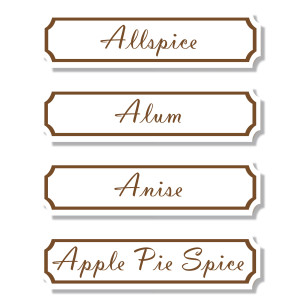 Spice it Up! Labels - Brown