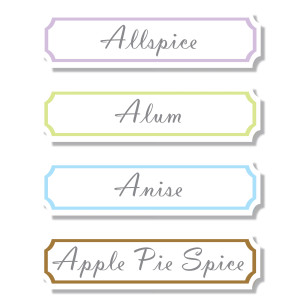 Spice it Up! Labels - Pastel