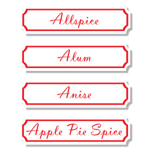 Spice it Up! Labels - Red