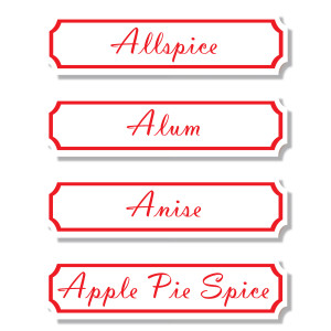 Spice it Up! Labels - Red
