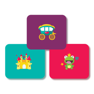 Square Labels - Whimsical Love Story