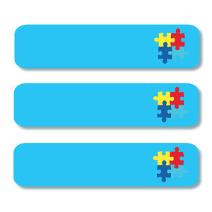 Sticker Labels - Autism - Light it Up Blue