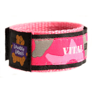 Vital ID Wristbands - Pink Camouflage