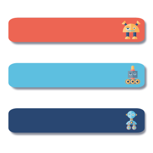 Iron-On Labels -Bots