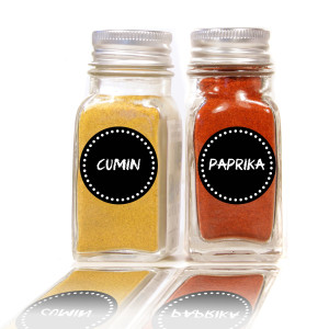 Chalkboard Spice Labels - Dots