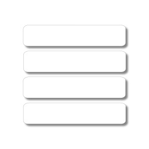 Medium Rectangle Labels - Classic White
