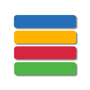 Medium Rectangle Labels - Hippie