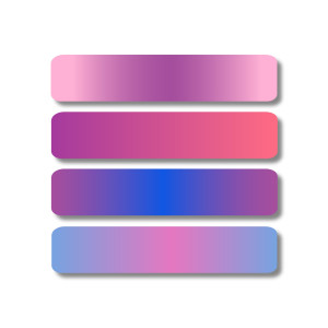 Medium Rectangle Labels - Ombré