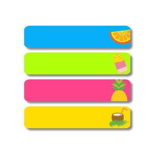 Medium Rectangle Labels - Summer Treats