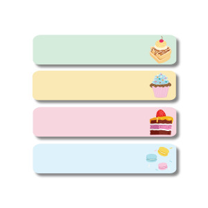 Medium Rectangle Labels - Sweet Tooth