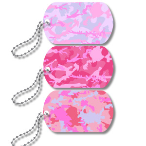 Mini-Metal Tags - Camo Chic