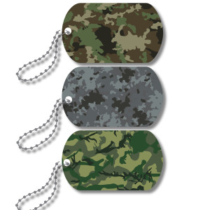 Mini-Metal Tags - Camo