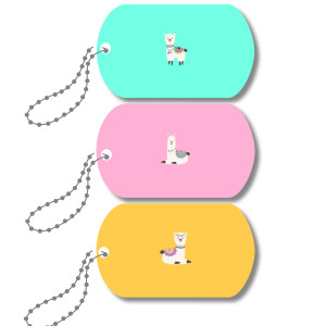 Mini-Metal Tags - Fa La La Llama