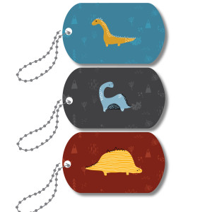 Mini-Metal Tags - Mighty Dinos