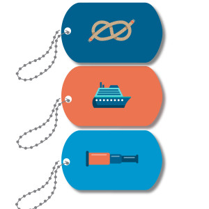 Mini-Metal Tags - Nautical