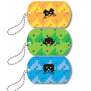 Mini-Metal Tags - Pixel World