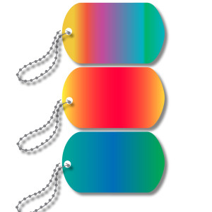 Mini-Metal Tags - Tie-Dye