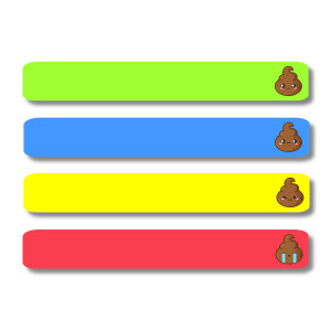 Slimline Labels - Poop Happens