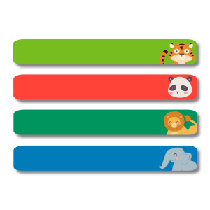 Slimline Labels - Safari Friends