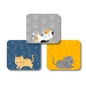 Square Labels - Cat Antics