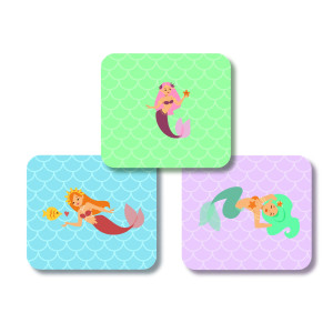 Square Labels - Mermaid Lagoon