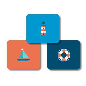 Square Labels - Nautical