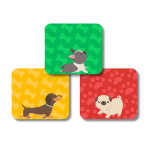 Square Labels - Paw-sitive Puppies