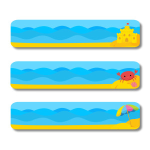 Large Sticker Labels - Fun on the Beach